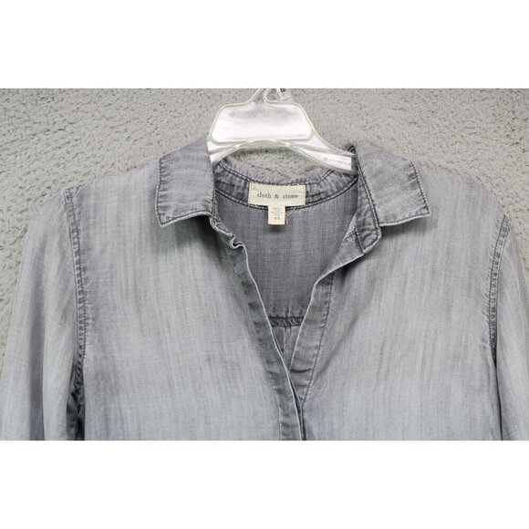 Cloth and Stone Anthropologie Long Sleeve Button Up-XS-Button Back-BOHO - Picture 5 of 10